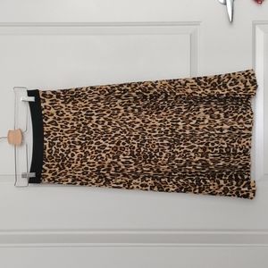 HM leopard print pleated midi skirt